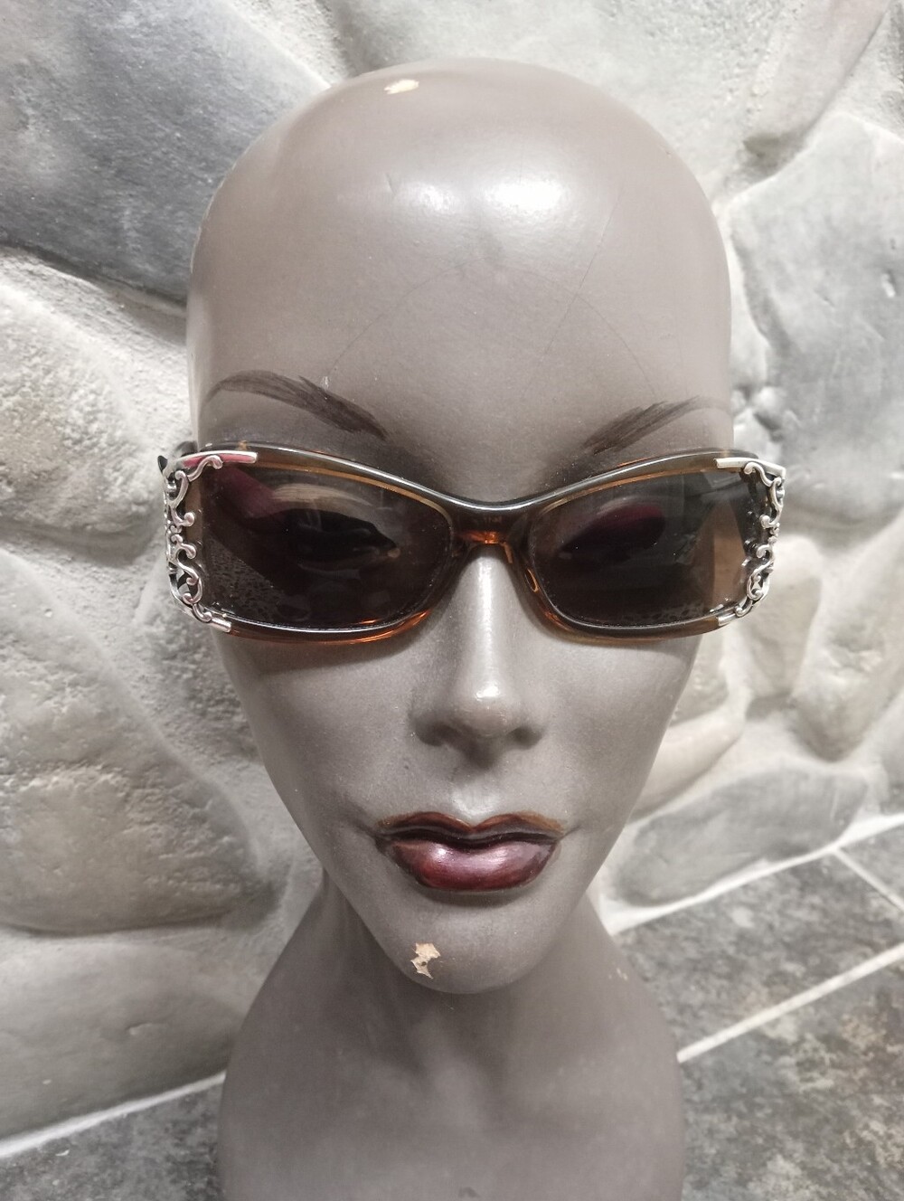 Brighton Women's Tortoiseshell Sunglasses with Silver Chain Accent